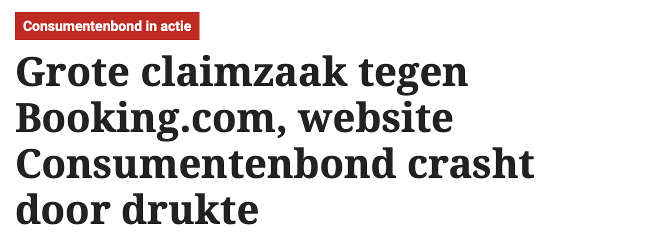 Claimzaak Consumentenbond tegen BOoking.com reputatie communicatie leiderschap